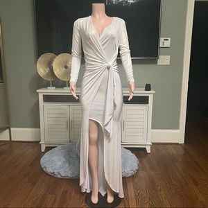 “Eve” House of CB Long V-Cut Wrap Dress. Size S. Great Stretch! Perfect Fit!